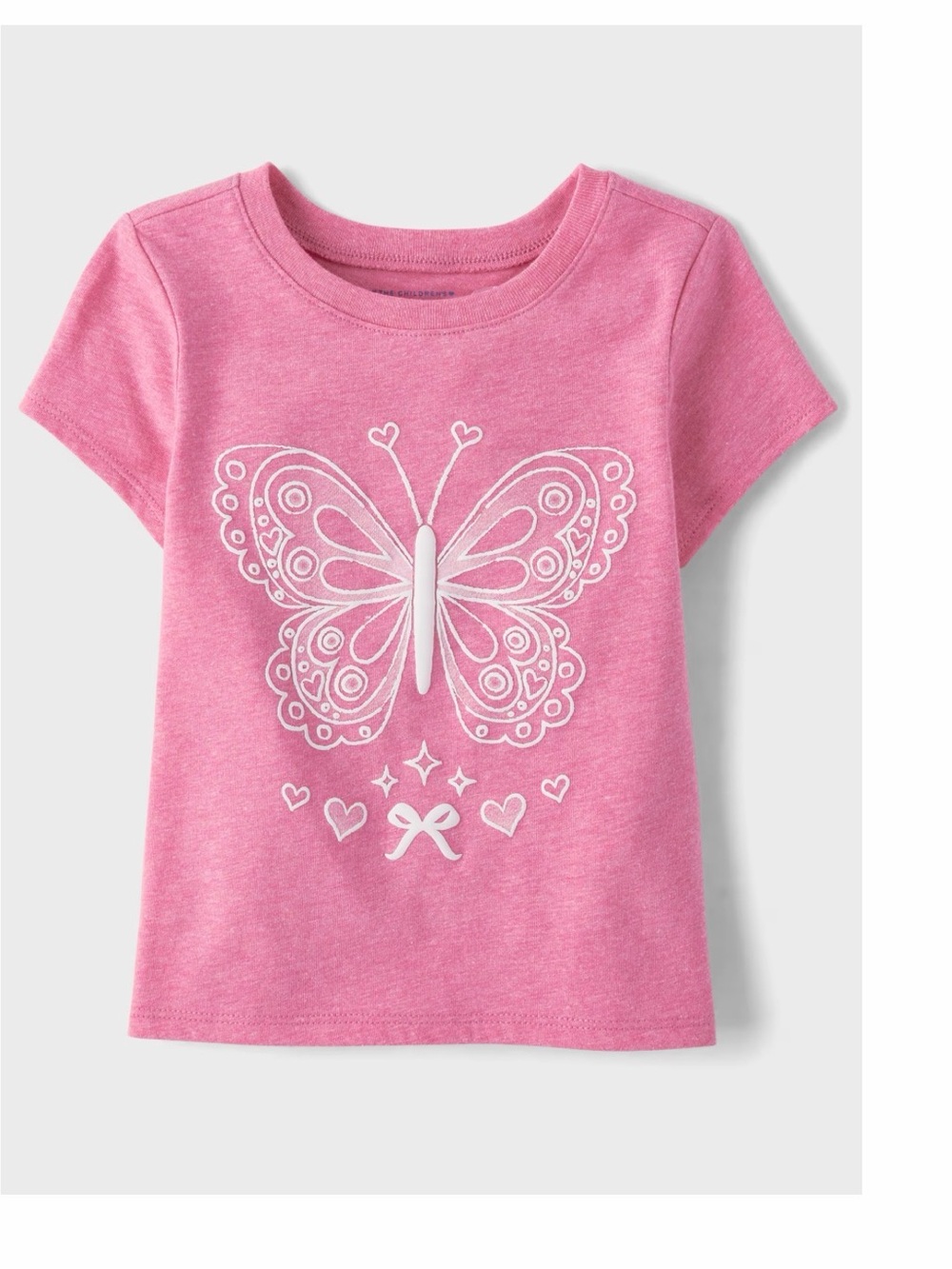 NWT: Toddler Girl Pink Butterfly Graphic Tee- 3T.
